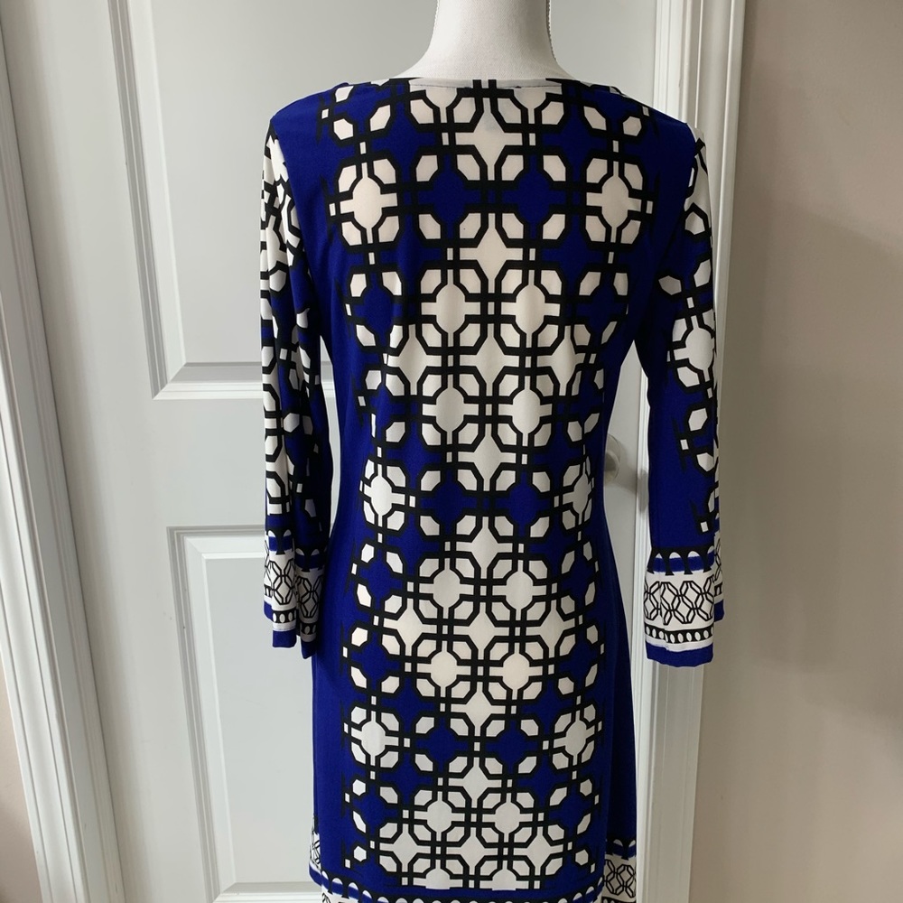 Lavanya blue print dress excellent used condition - Picture 3 of 4